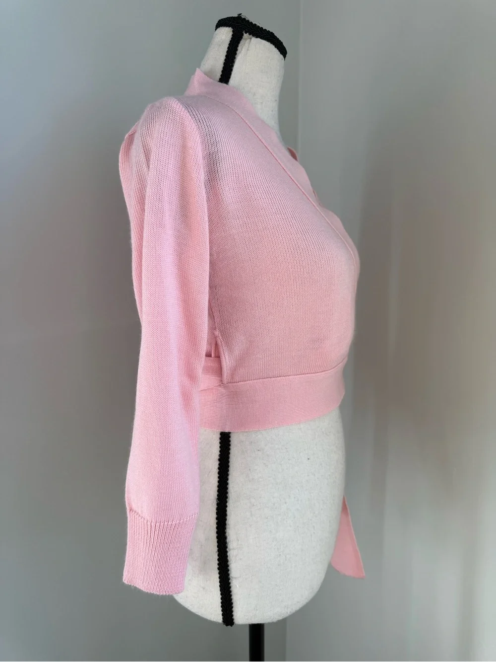 Eurotard Pink Wrap Ballet Cardigan Sweater Shrug Long Sleeve Dance Warm Up Top M